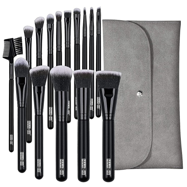 Makeup-børster 15 stk. Makeup-børste sæt Premium syntetisk foundationpudder Conce