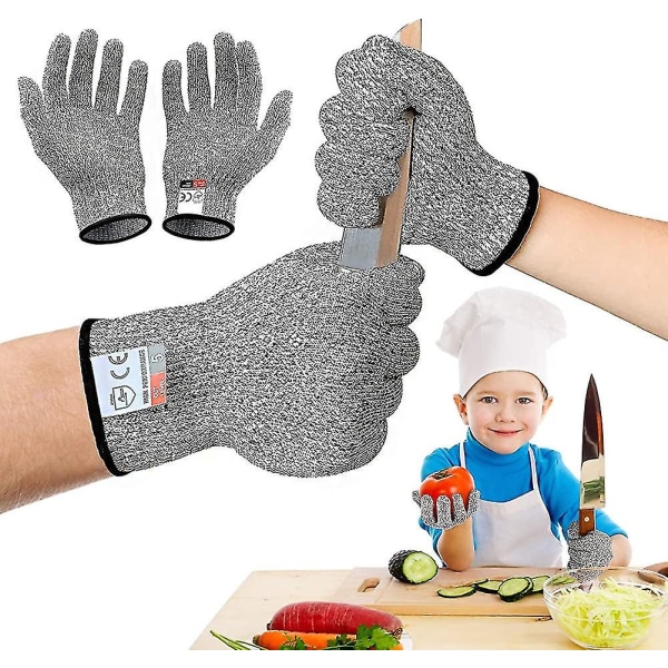 Carving Glove Lapset. Viiltoa kestävät käsineet Lasten työhanskat. Tason 5 suojaus ja En 388 -sertifioitu veistoveitsiin. Leikkauksenkestävä Sopiva
