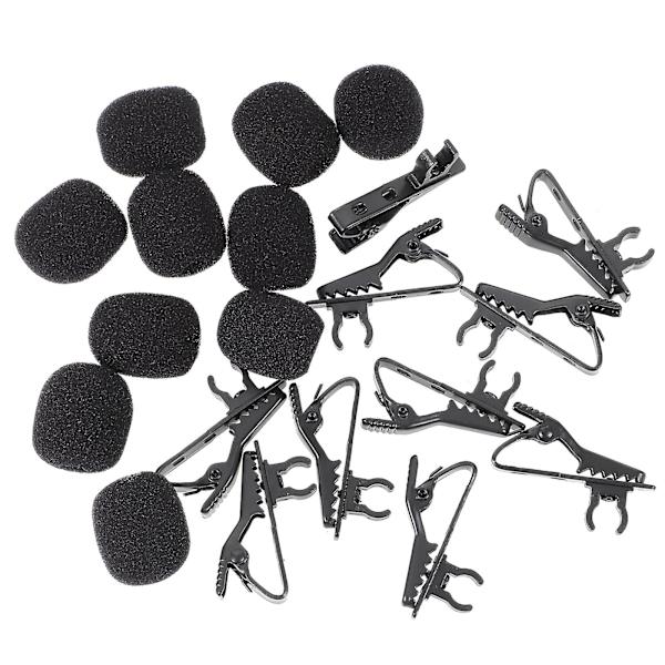 10 st Mikrofonklämma Lavalier Mic Clip Slipsklämma Järnklipp Lapel Lavalier Clip Headset Mic Cover
