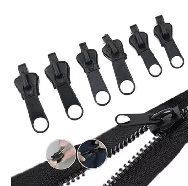 Fix a Zipper 6 Pack Zip Rescue Instant Reparationssæt Udskiftning Sort