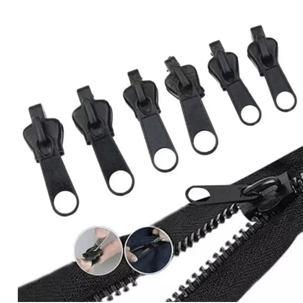 Fixa en Zipper 6-pack Zip Rescue Instant Repair Kit Replacement Black