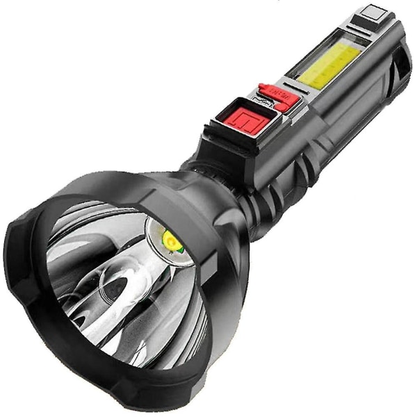 Led-taskulamppu vahva valo USB ladattava pitkän kantaman valo Kannettava valonheitin hätävalo M