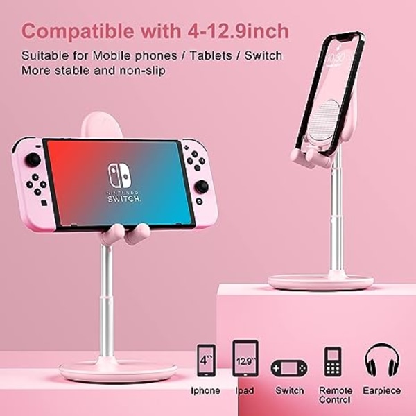 Cute Phone Stand Angle Height Adjustable Cell Phone Stand for Desk Penguin Phone Stand Fit with Switch,Phone,ipad,Headphones Create a Lovely Atmospher