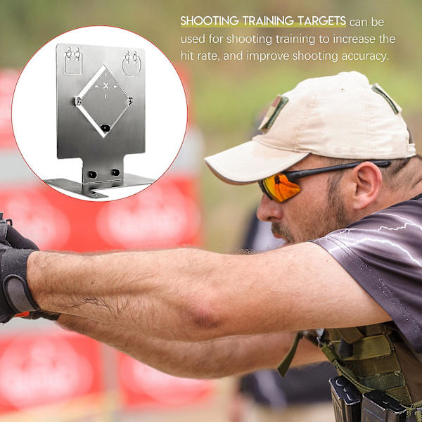 Skjutmåltavla Utomhus Jaktaccessoarer Silver Rostfritt Stål Bullseye Aim