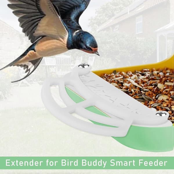 Opgraderet siddepind til Bird Buddy Smart Bird Feeder, forlænger siddepind tilbehør kompatibel med Bird Buddy fuglefoderautomat White