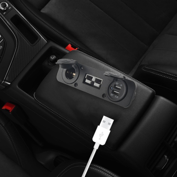 F-feste for stikkontakt Dobbel USB-laderkontaktpanel for båt lastebil