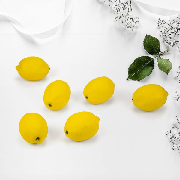 24-pack konstgjorda citroner falska citroner falska citroner
