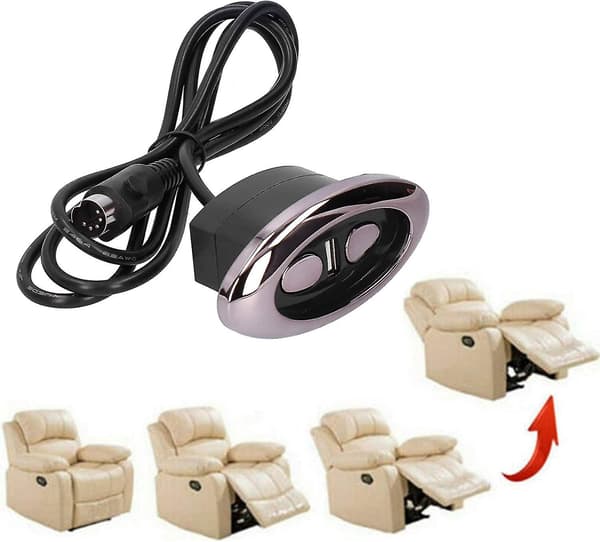 Elektrisk Recliner Controller 2 Knapper 5 Pins Håndbetjening Controller Elektrisk Sofa