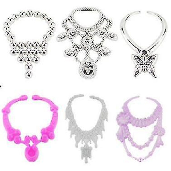 35 st/set Barbie dockklänningar skor smycken kläder accessoarer klä upp spel för 30 cm docka