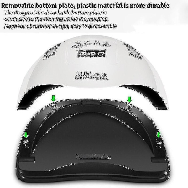 180w X7 Max Dobbel UV LED Lampe Negle tørker