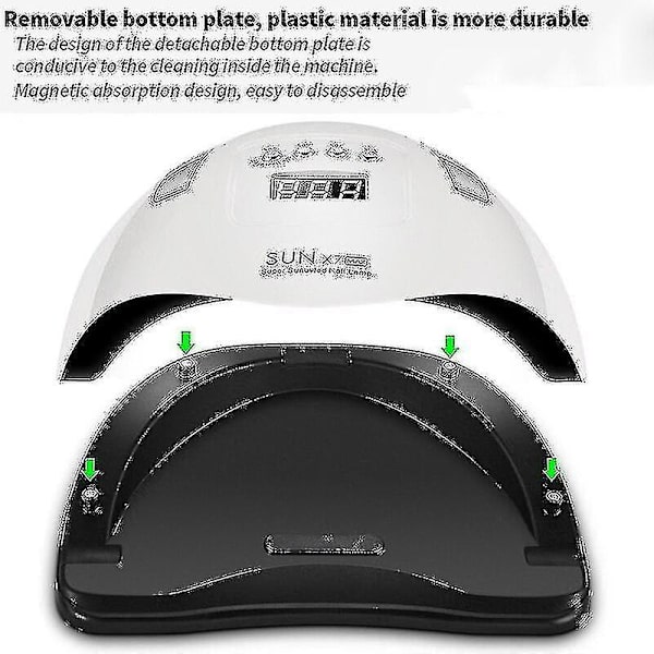 180w X7 Max Dobbelt UV LED Lampe Negle Tørreapparat