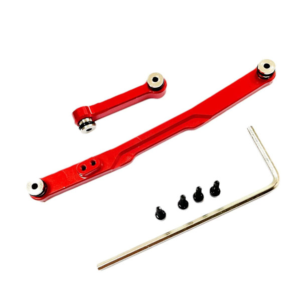 Metallstyrestang for Axial Scx24 1:24 Fjernstyrt bilreservedel - Rød  Rød