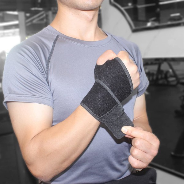 2-pack handledsstöd/karpaltunnel/handledsstöd/handstöd, justerbart handledsstöd för artrit och tendinit, ledsmärta (svart)