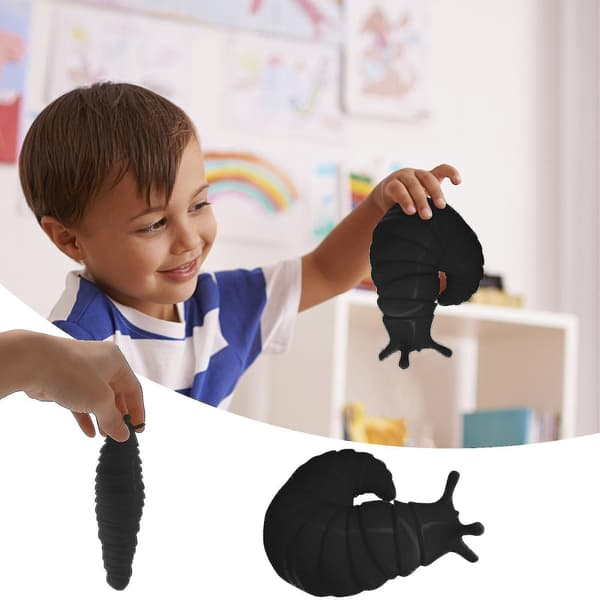 Fidget Slug 3D-printet venlig leddelt Fidget Slug Leddelt legetøj Søde Fidget tilbehør Fleksibelt Fidget Sensorisk legetøj til