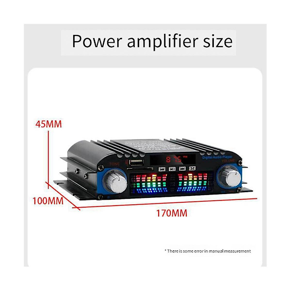 4-kanals 60W Høy Effekt Bil Bluetooth Lydforsterker Hifi Stereo Mini Lydmottaker For Bil Lydmodifisering Hjem
