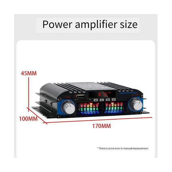 4-kanavainen 60W tehokas auton Bluetooth-äänenvahvistin Hifi-stereo mini-äänivastaanotin auton äänen muokkaamiseen ja kotiin