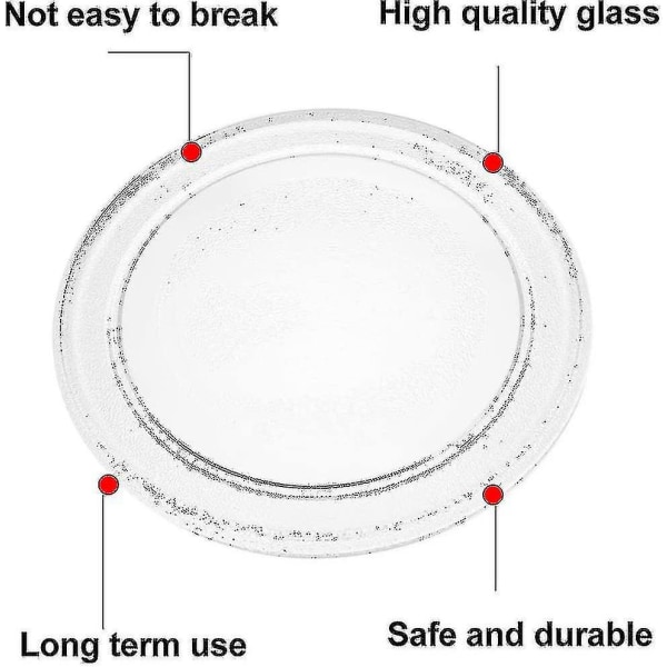 Universal Mikrobølgeovn Drejeskive Glasplade Med Holder, 245mm/24.5cm/9.65in (Gratis fragt)