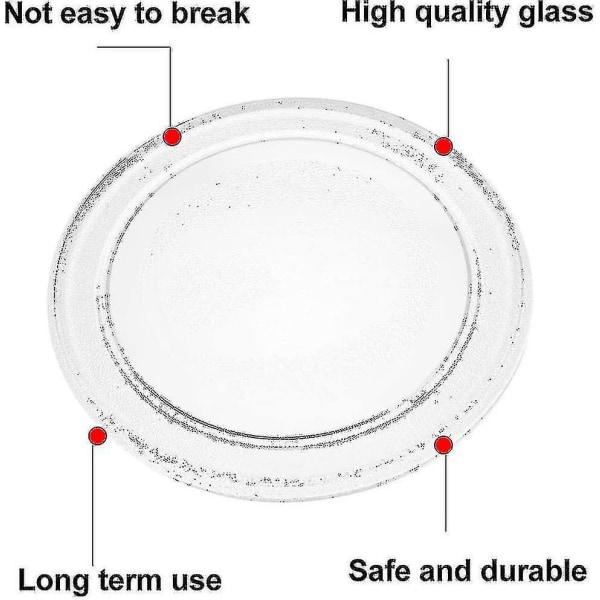 Universal mikrobølgepladespiller glasplade med holder, 245 mm/24,5 cm/9,65 tommer (gratis forsendelse)