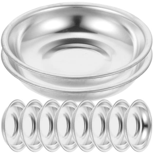 10 stk. sauceskåle i rustfrit stål – små kondimentskåle Silver 8X8CM