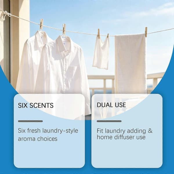 Rent og friskt eteriske oljer sett 610ML, LaundryStyle duftoljer for diffuser luftfukter, blandbare duftoljer for hjem og vask 6 x 10ML