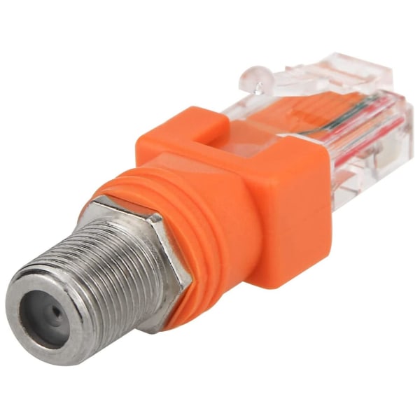 Koaksiaali-Ethernet-sovitin, 4 Pack Coax Rf F Naaras-Rj45 Uros Muunnin linjatesteriin