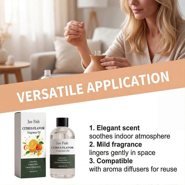 Citrus Duftolie 120ml Langvarig Beroligende Afslappende Aroma Æterisk Olie til Diffuser Hjemmeduft DIY Lys Sæbefremstilling 2pcs