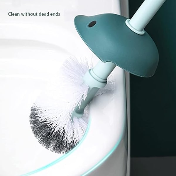 WC-harja Luova WC-harja ja pidike，WC-harja pitkällä kahvalla，Paksut harjakset syväpuhdistukseen WC-harja Täydellinen puhdistus (