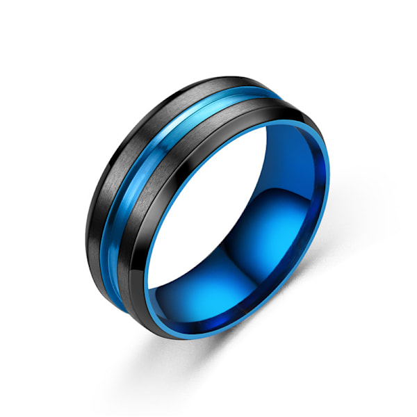 1 stk rustfritt stål ring menn kvinner designer blå farge dating ringer gave til tenåringer Fidget Spinner ringer Azul 8