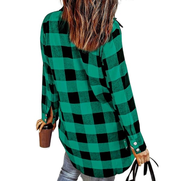 Dameknapper ned skjorter Oversized lette bluser Løse afslappede toppe Efterår trendy frakker Blå L Blue L