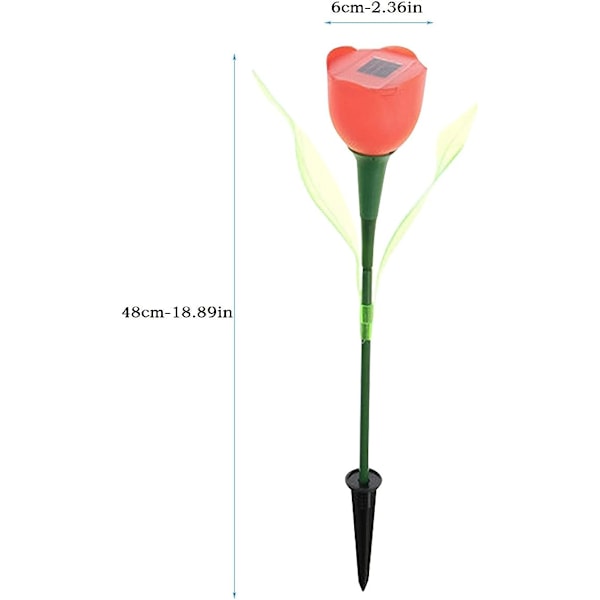 Solcelledrevne LED-lys Rose Lamp Light Ground Lights Solar Lanterns String Fairy Tale Light String Utendørs hagedekorasjoner for Patio Deck Yard Ga