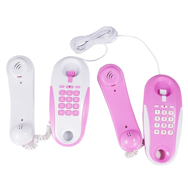 Twin telefon Kablet samtaleanlæg til børn Telefonsæt med 2 telefoner Ringelyd Tal med hinanden Interaktivt legetøj for børn