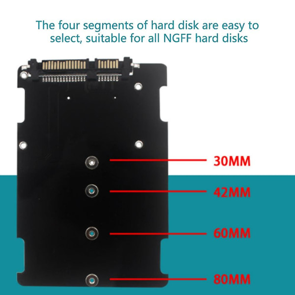 M.2 SATA til SATA 3 5-ports + M.2 NGFF Enkelt Strømforsyning Barekort Konvertering til SATA 2.5-ports Sata