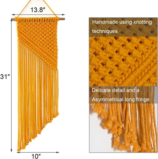 Macrame växt hängare vägg hängande 2 st set