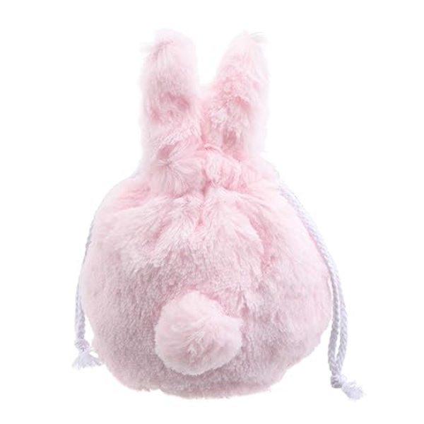 Sød Plys Kanin Opbevaringsposer med Snøre, 18*20cm (Pink)
