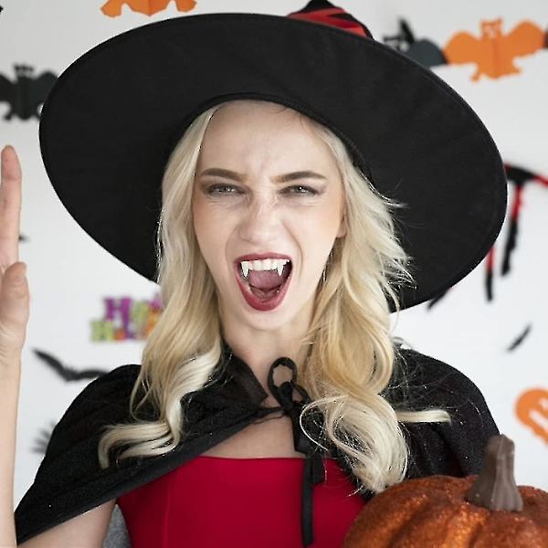 4 Par Halloween Vampyrtann, Vampyrfanger, Skrekkfalske Tenner For Cosplay Halloween-Temafest