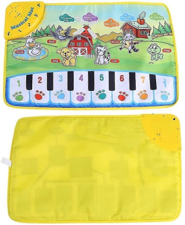 Pianomusikk dansematte, 60 x 39 cm musikkteppematte, musikkmatte barn