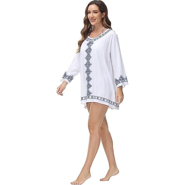 Yoga Dame Strandkjole Strandponcho Oversized Bikini Tunika Cover Up