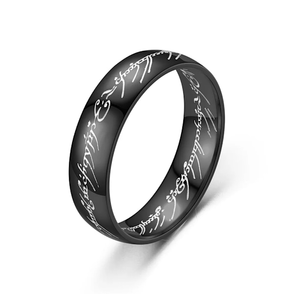 Ringenes Herre Rustfrit Stål Ringe til Mænd Kvinder Gotisk Mode Smykker Billige Ting Gave Guld Sølv Farve 6mm Gratis Forsendelse Color 6
