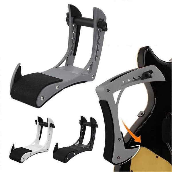 Justerbart elgitarrbenstöd, halkfritt ergonomiskt gitarrhållare Gray