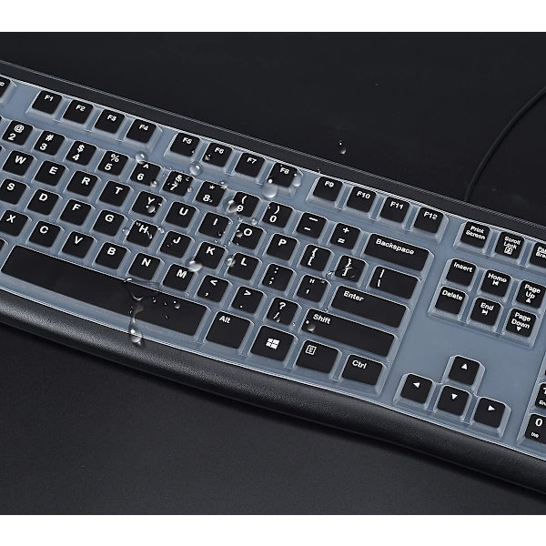 Näppäimistön suojus Logitech K120 & Mk120 -johdollinen näppäimistö, ultraohut Logitech Mk120 & K120 -näppäimistön suojakalvo - musta