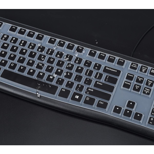 Tangentbordsskydd för Logitech K120 & Mk120 Trådbundet tangentbord, Ultra tunt Logitech Mk120 & K120 tangentbordsskydd - Svart
