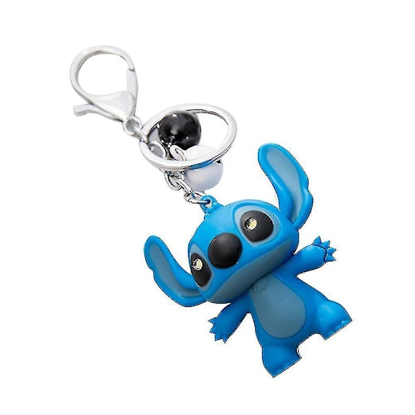 2-pak Stitch legetøjsformet nøglering nøglering pung vedhæng par nøglering nøglering, sæt med 2, pink og blå