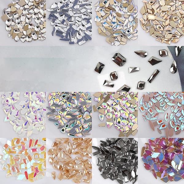 Flat Back Nail Crystals Rhinestones For