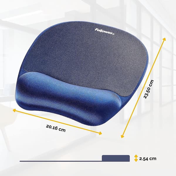 Memory Foam Musemåtte Med Håndledsstøtte - Ergonomisk Musepude Til Computer Bærbar - Safir