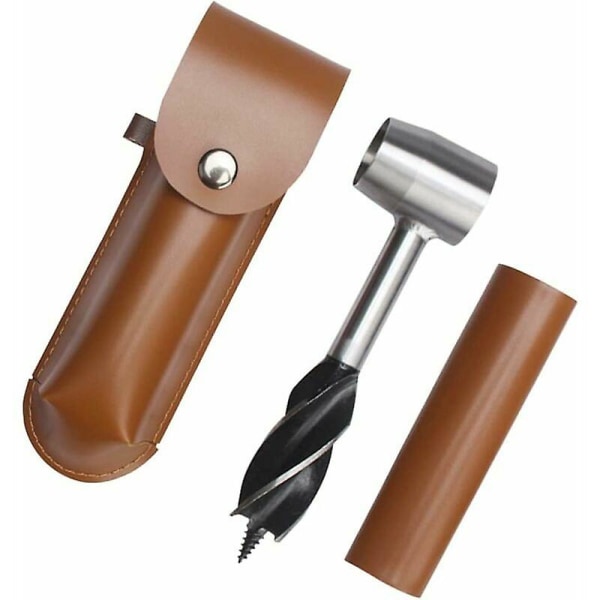 Håndbor for trebearbeiding, manuell nøkkel, bushcraft, manuell augerbor, trebearbeidingsbor, flerbruks håndbor for utendørs camping, bushcraft