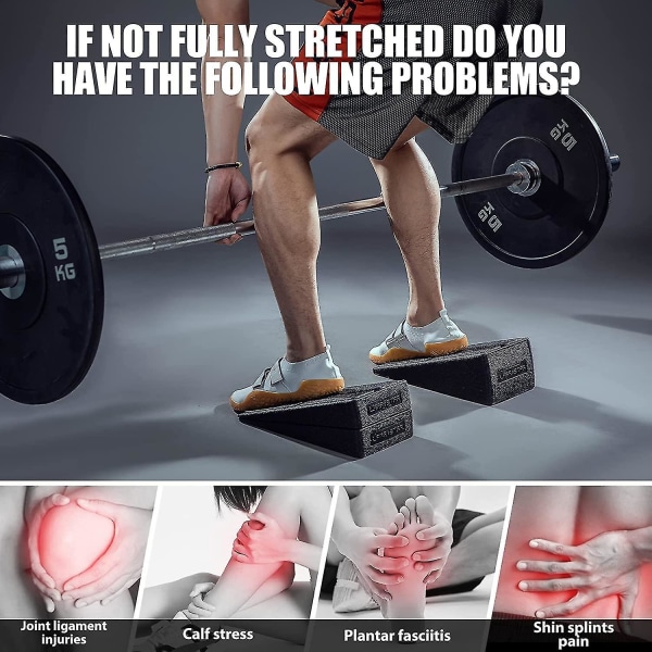 Squat Wedge Block Justerbar Halkskydd Squat Ramp Deadlift Wedge Vadensträckare Slantbräda För Squat Och Deadlift