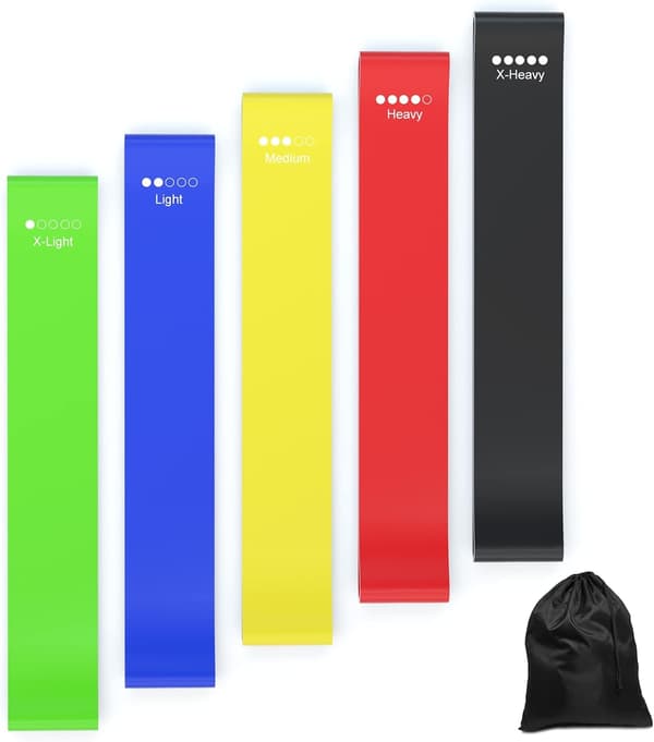 5 Styrkeband Set - Elastiska Band för Träning - 5-pack