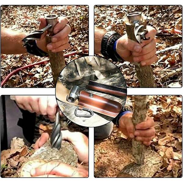 Håndbor til Træbearbejde Manuel Nøgle Bushcraft Manuel Borbit Træbearbejde Borbit Multifunktionel Håndbor til Udendørs Camping Bushcraft