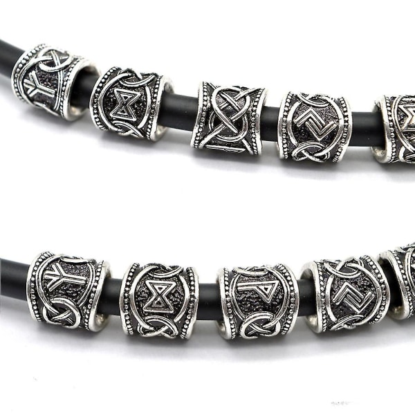 24 st Viking Rune Skägg West Coast Paracord Hår Skägg För Diy Smycken Makin