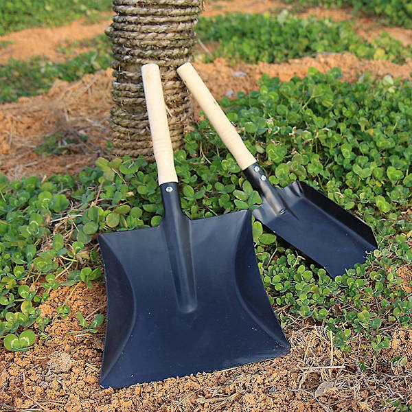 2 st trädgårdsspade praktisk grillspad blomplanteringsspade kolstålspade multifunktionell kolspad för hemcampinganvändning storlek